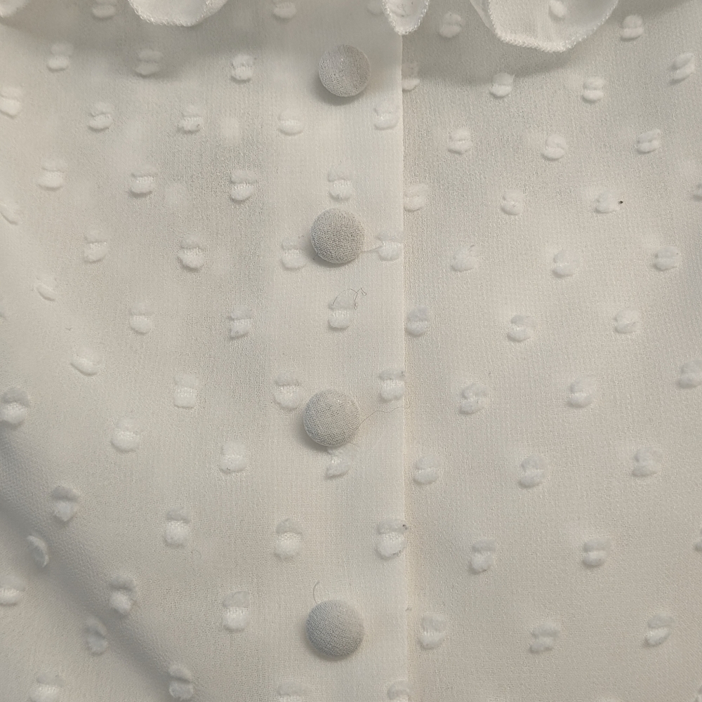 White Swiss Dot Romper - image 6